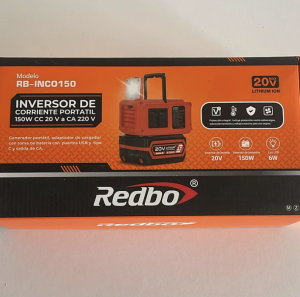 INVERSOR DE CORRIENTE PORTATIL - 150W CC 20 A CA 220 V RB-INCO150 REDBO