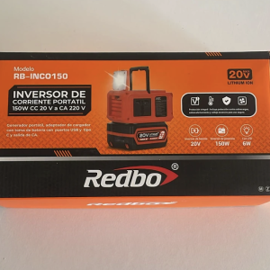 INVERSOR DE CORRIENTE PORTATIL - 150W CC 20 A CA 220 V RB-INCO150 REDBO