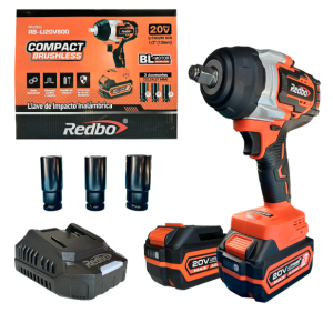 LLAVE DE IMPACTO 1/2 INALAMBRICO 1050NM 20V 4AH*2 1/2" RB-20/1050PBL REDBO