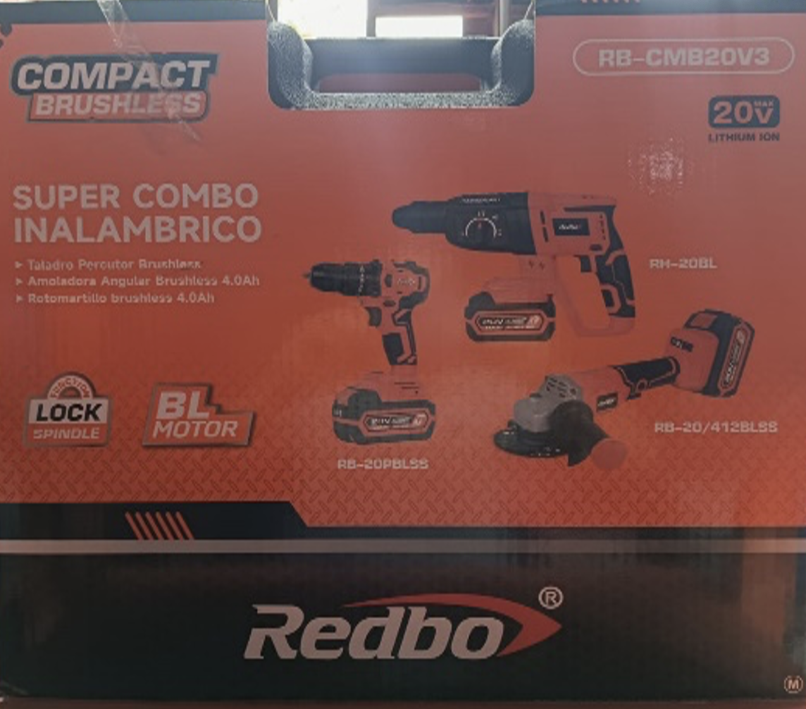 COMBO 3 HERRAMIENTAS RH-20BL + RB-20PBLSS + RB-20/412BL REDBO