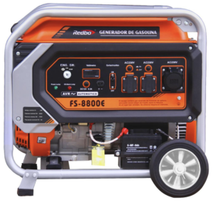 GENERADOR DE 8000W MONOFASICO A GASOLINA REDBO 4T A/E MAX. 3300W /C/RUEDAS FS-8800E
