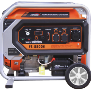 GENERADOR DE 8000W MONOFASICO A GASOLINA REDBO 4T A/E MAX. 3300W /C/RUEDAS FS-8800E
