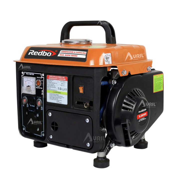 GENERADOR DE 1800W MONOFASICO A GASOLINA 4T A/E Max.2000W/ Nominal 1800W c/ruedas CL-1800 REDBO