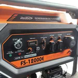 GENERADOR DE 10000W TRIFASICO REDBO A GASOLINA 4T A/E MAX. 10000W /NOMINAL 9500W C/RUEDAS FS-12000ET