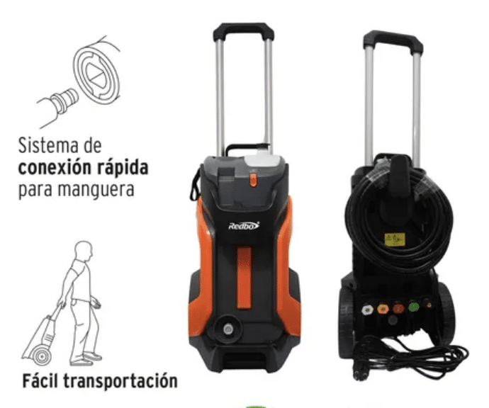 HIDROLAVADORA ELECTRICO RB-150/2650 DE ALTA PRESION 2650W - REDBO MAX2900PSI