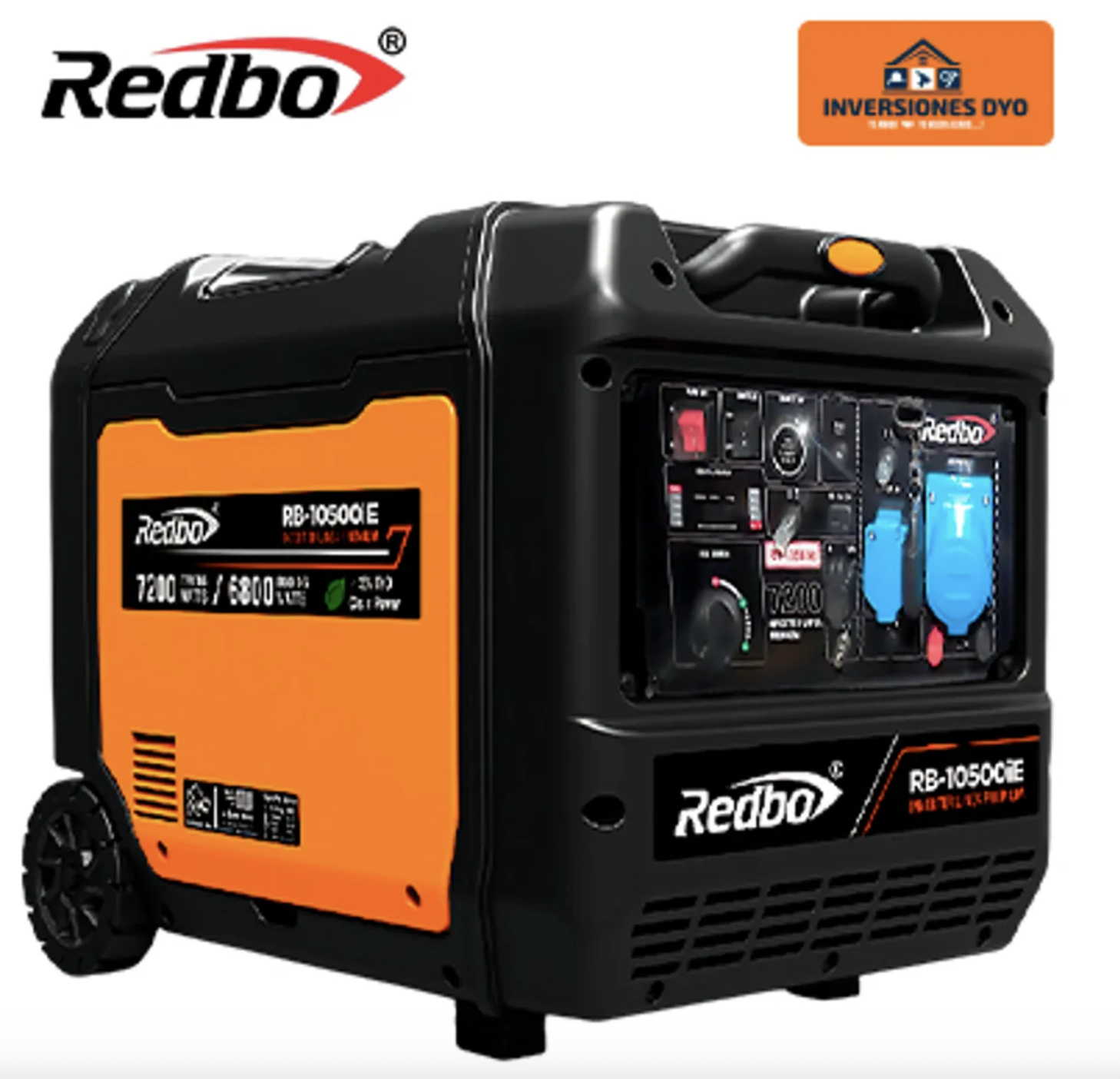 GENERADOR DE 7300W INVERTER SILENCIOSA REDBO7300W RB10500-IE
